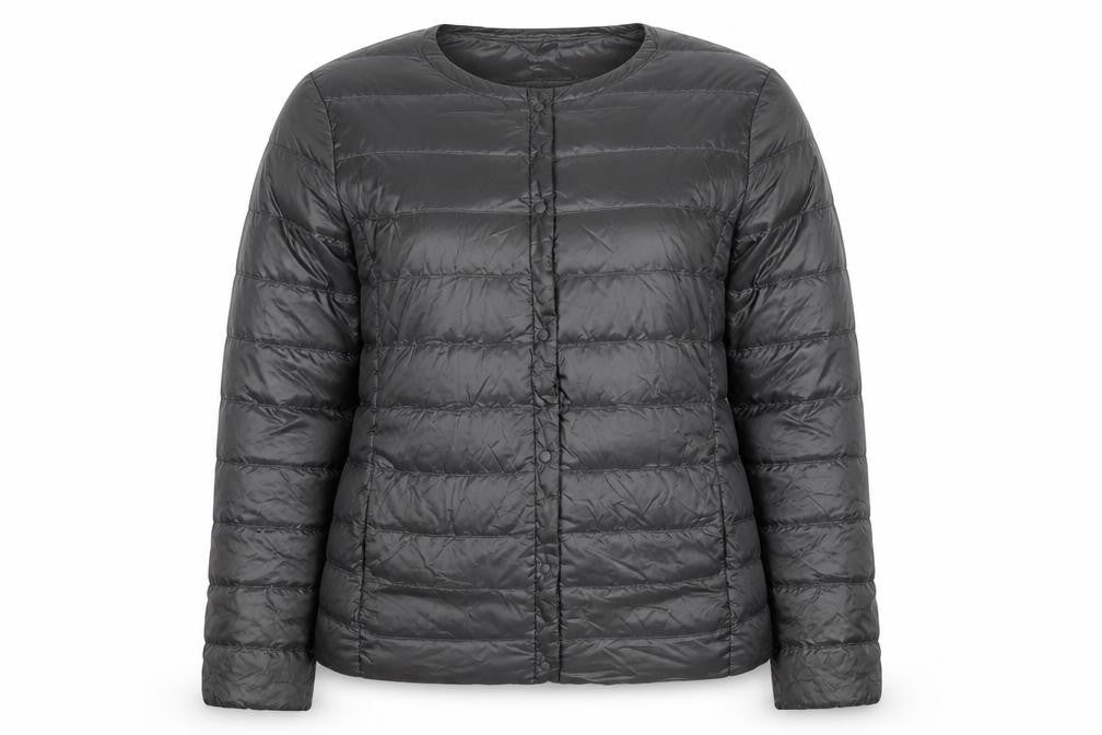Uniqlo Women’s Black M Lightweight Quilted Puffer Jacket Snap Front