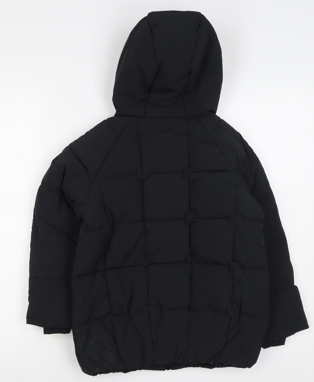 Marks and Spencer Boys Black 7-8 Years Hooded Puffer Jacket