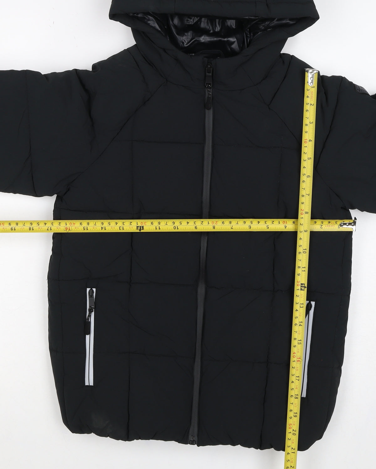 Marks and Spencer Boys Black 7-8 Years Hooded Puffer Jacket