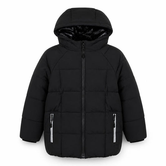 Marks and Spencer Boys Black 7-8 Years Hooded Puffer Jacket
