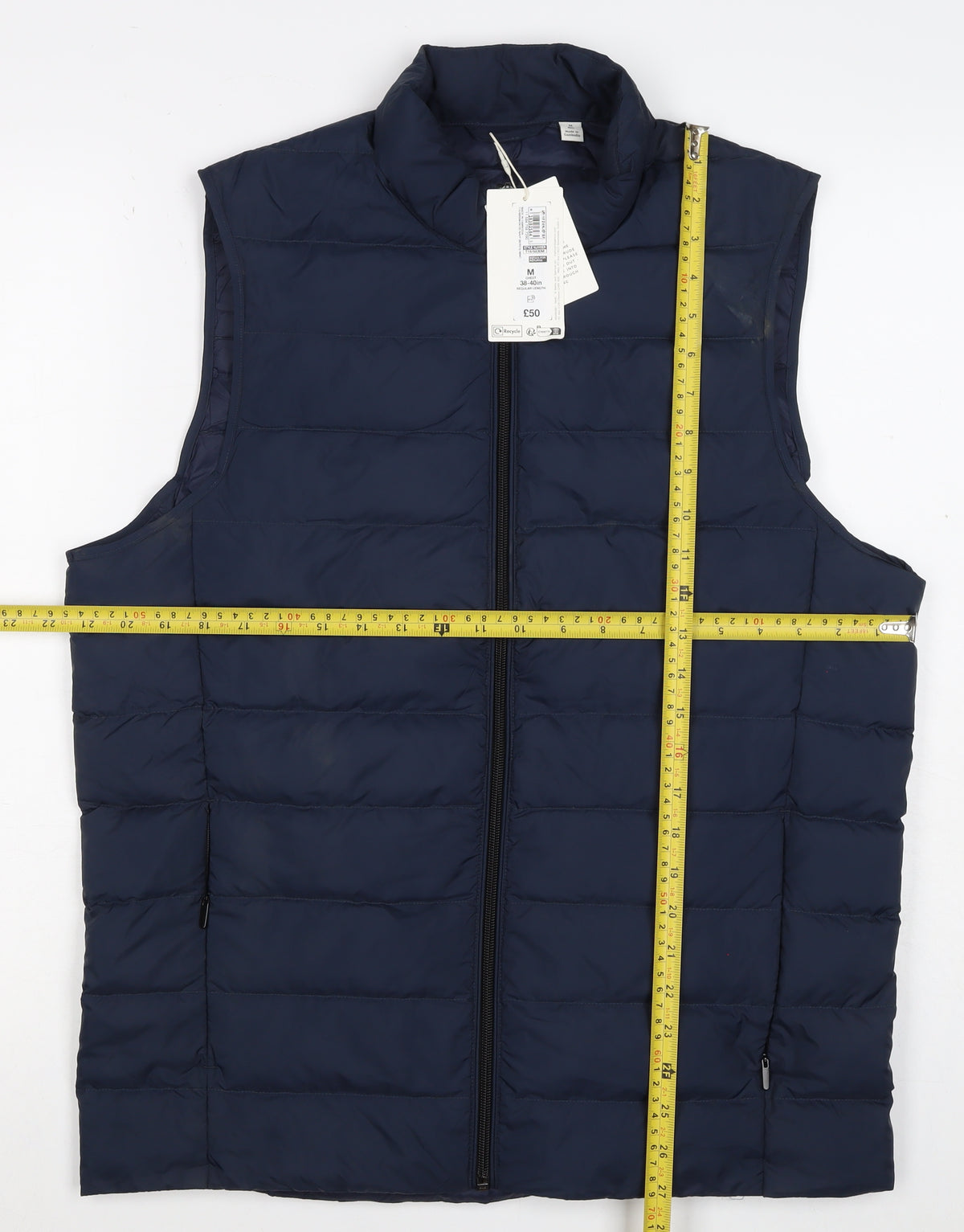 Marks & Spencer Men’s Blue M Quilted Puffer Bodywarmer Gilet