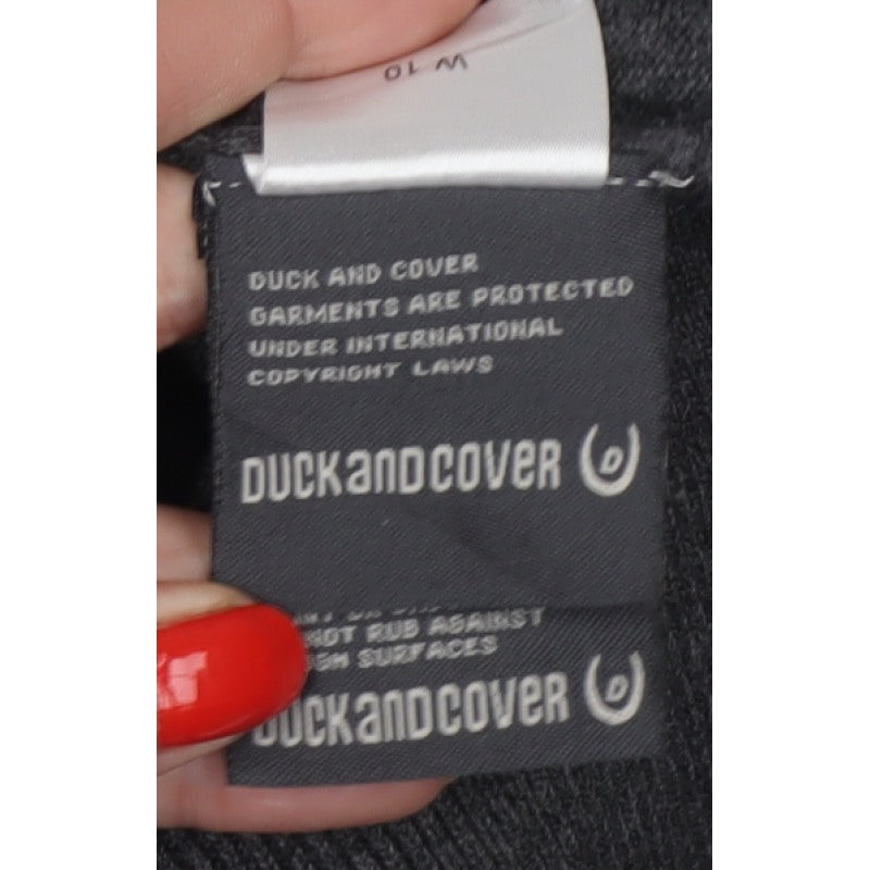 Duck and Cover Mens Grey L Collared Button Henley Knit Jumper