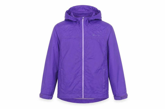 Mountain Warehouse Boys Purple 7-8 Years Waterproof Hooded Rain Jacket