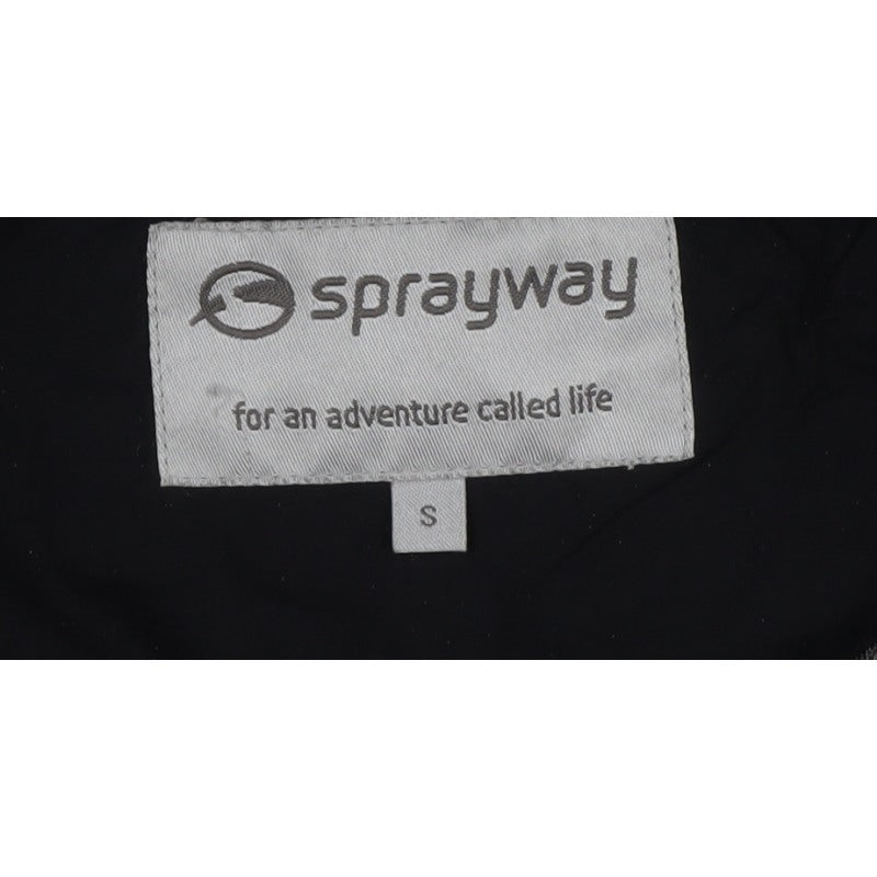 Sprayway Men's Green Small Hooded Rain Jacket Full Zip Hiking Sidewinder