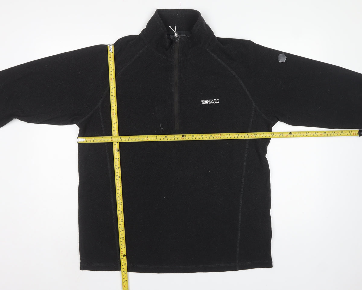 Regatta Men’s Black L 1/4 Zip Fleece Pullover Sweatshirt Outdoor
