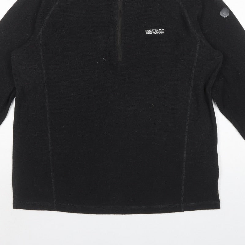Regatta Men’s Black L 1/4 Zip Fleece Pullover Sweatshirt Outdoor
