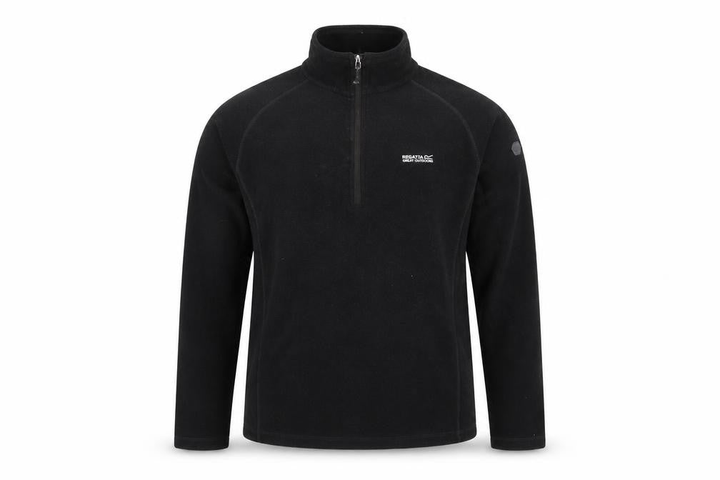 Regatta Men’s Black L 1/4 Zip Fleece Pullover Sweatshirt Outdoor