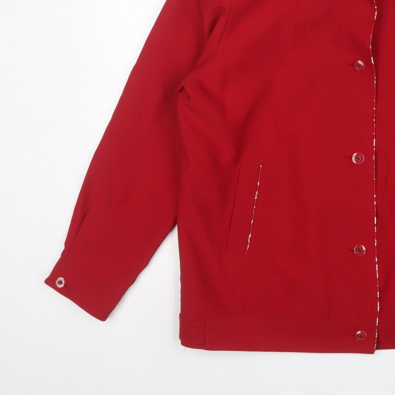 David Barry Women’s Red Size 16 Collared Button Front Jacket