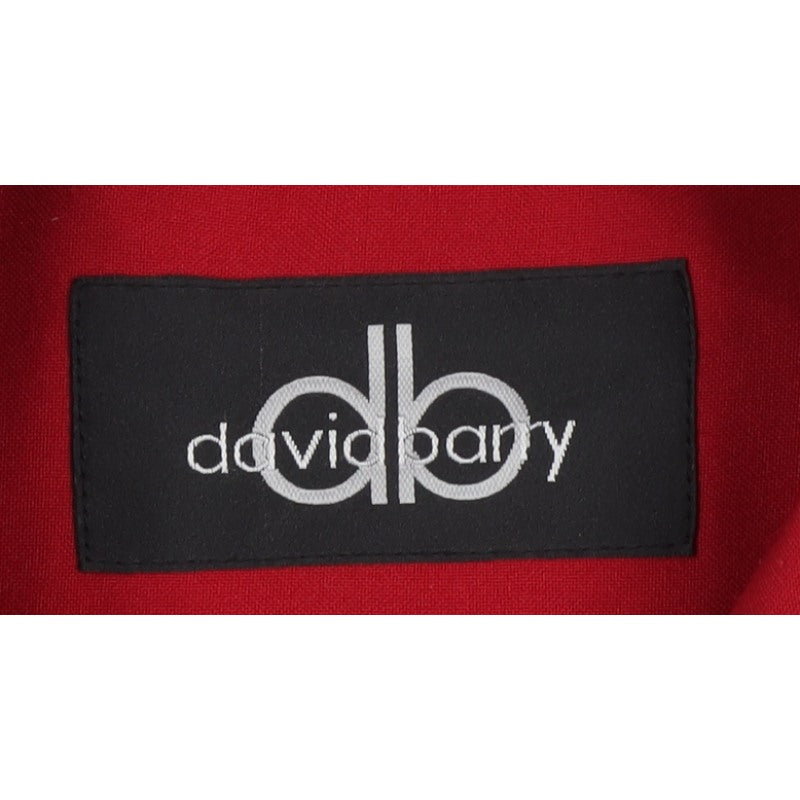 David Barry Women’s Red Size 16 Collared Button Front Jacket