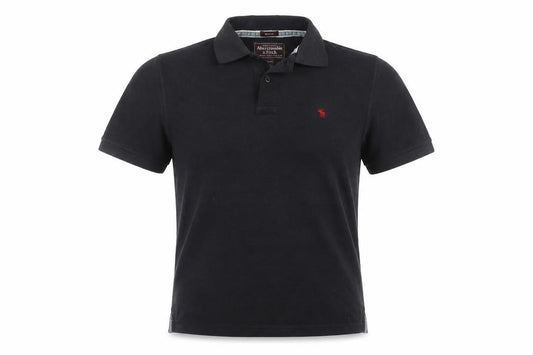 Abercrombie & Fitch Men’s Black L Muscle Fit Logo Cotton Polo