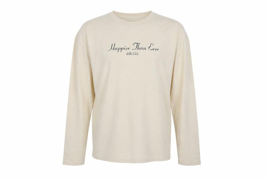 Zara Girls Beige 13-14 Years Billie Eilish Graphic Long Sleeve T-Shirt