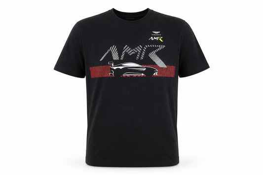 Aston Martin AMR Men's Black S Graphic Car Print Crew Neck T-Shirt