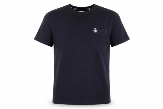 Original Penguin Mens Blue M Logo Pocket Crew Neck T-Shirt