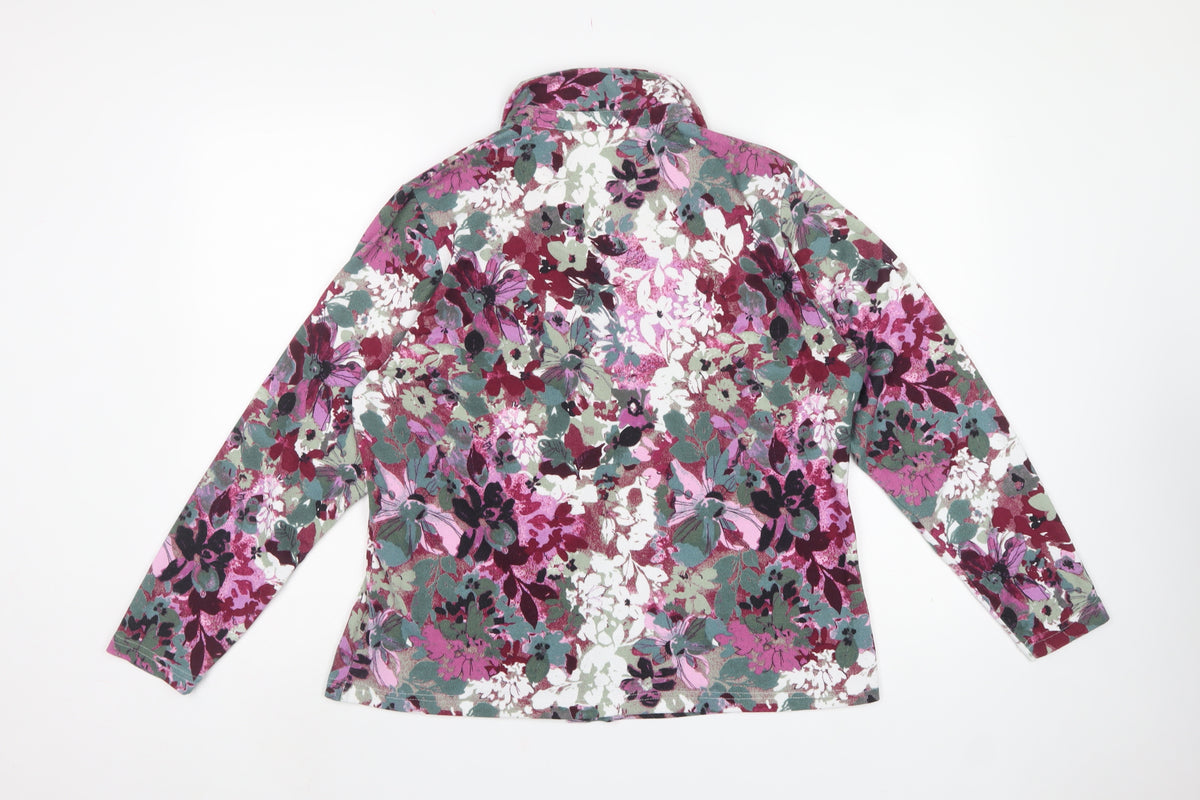 Honor Millburn Women's Multicoloured Floral Button-Up Shirt UK 14