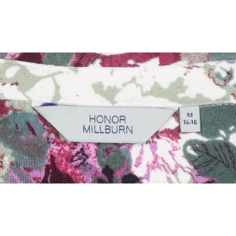 Honor Millburn Women's Multicoloured Floral Button-Up Shirt UK 14