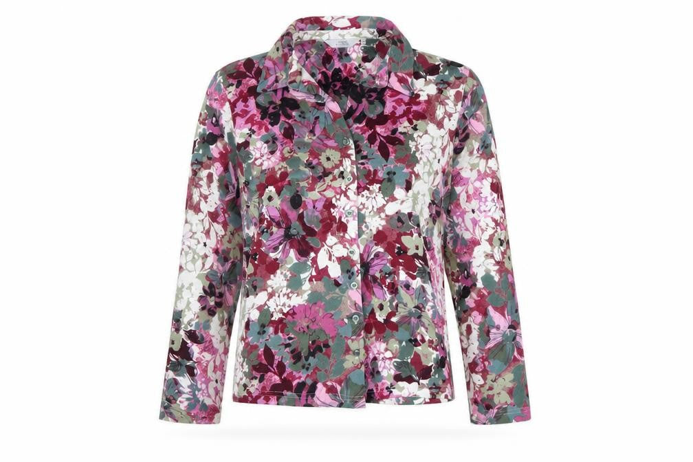 Honor Millburn Women's Multicoloured Floral Button-Up Shirt UK 14