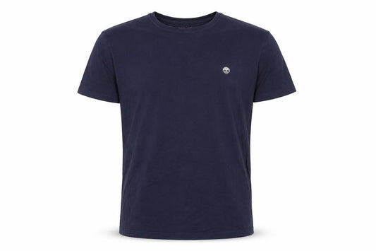 Timberland Men's Blue M Slim Fit Cotton Logo Crew Neck T-Shirt
