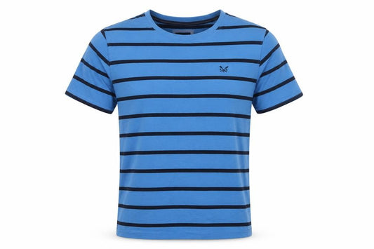 Crew Clothing Company Men’s Blue Navy Striped Cotton T-Shirt M