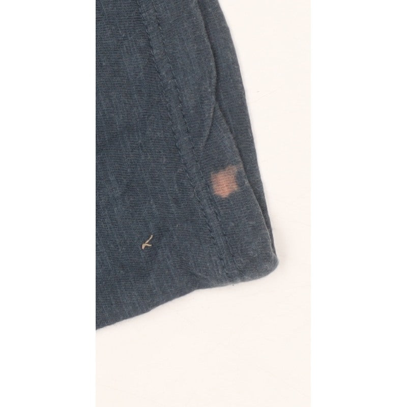 FatFace Women's Blue Size 14 Basic Long Sleeve Cotton T-Shirt