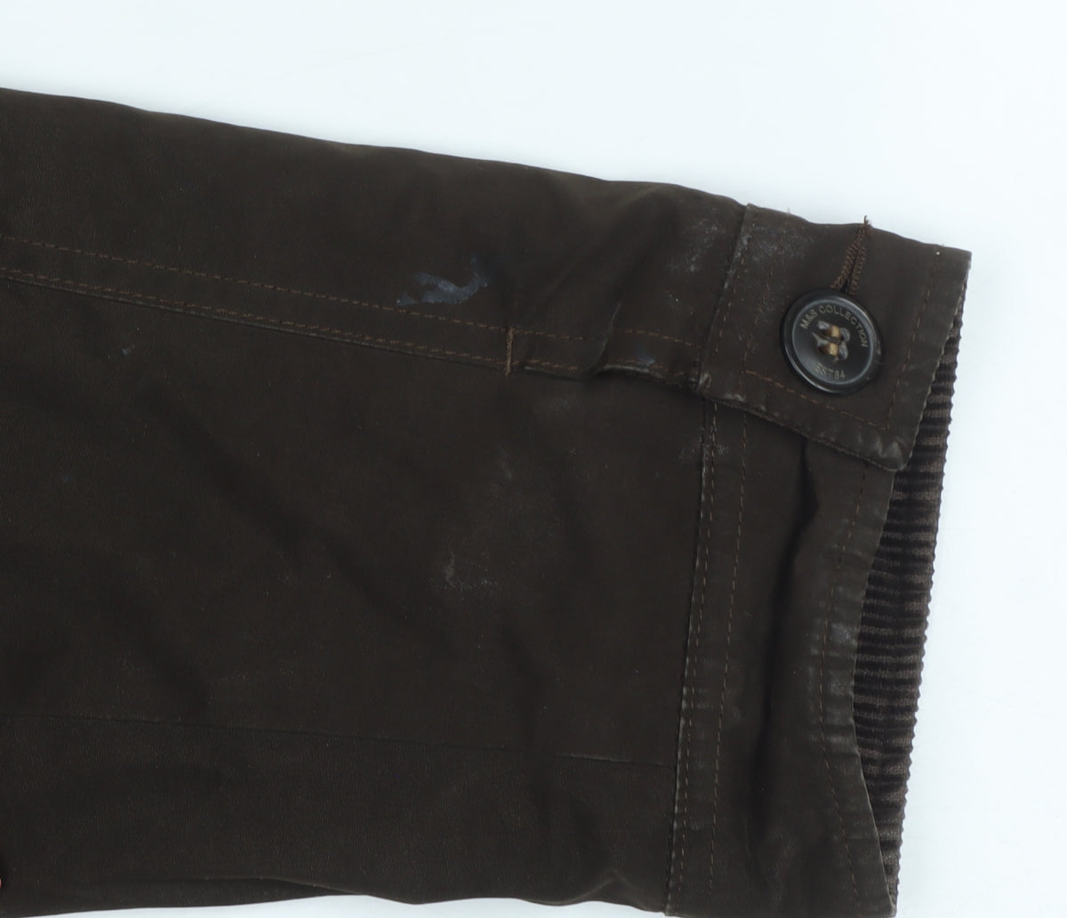 Marks and Spencer Men’s Brown Large Parka Coat Cotton Blend Lined