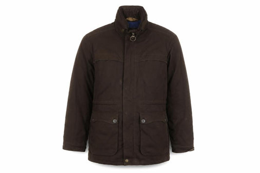 Marks and Spencer Men’s Brown Large Parka Coat Cotton Blend Lined