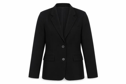 Glassons Women Black UK 8 Long 2 Button Notch Lapel Blazer Jacket