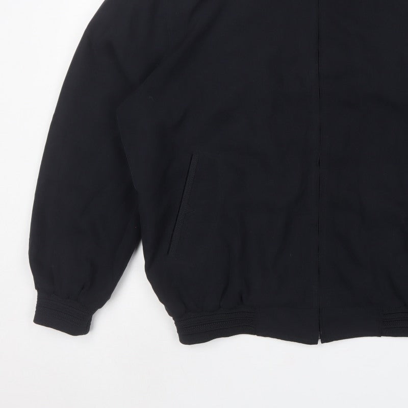 Kingfield Men's Black Size 42 Bomber Jacket Full Zip Pockets