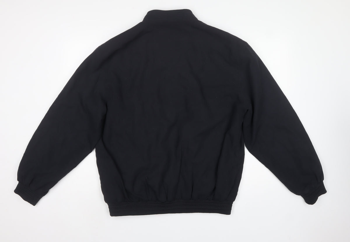 Kingfield Men's Black Size 42 Bomber Jacket Full Zip Pockets