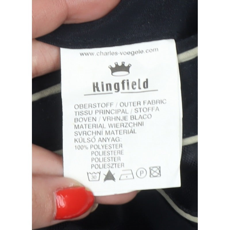 Kingfield Men's Black Size 42 Bomber Jacket Full Zip Pockets