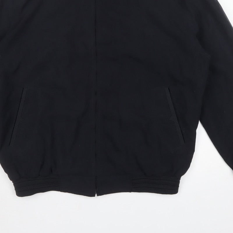 Kingfield Men's Black Size 42 Bomber Jacket Full Zip Pockets