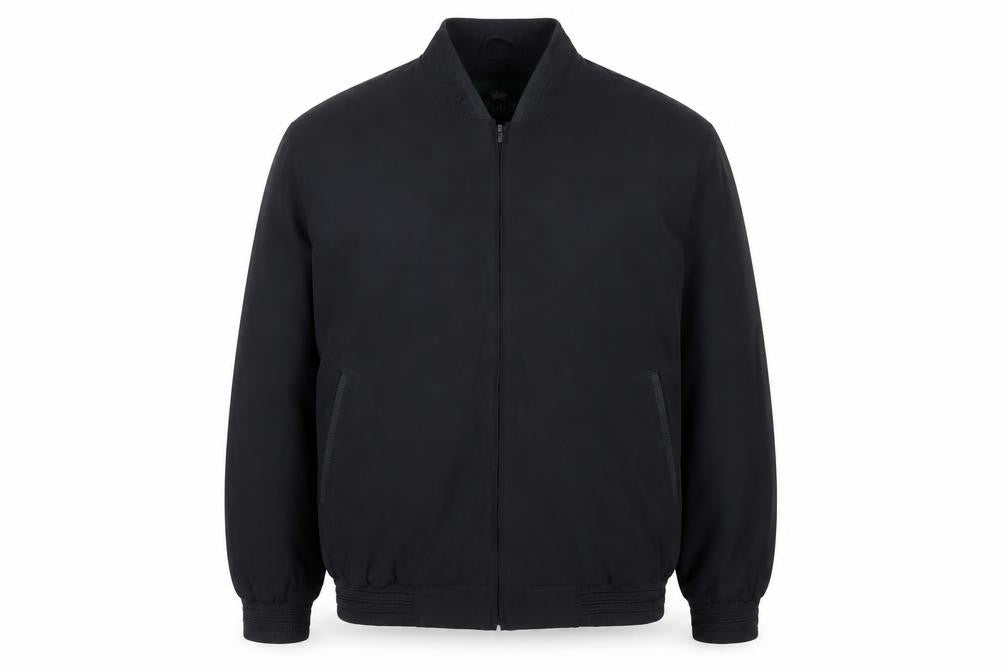 Kingfield Men's Black Size 42 Bomber Jacket Full Zip Pockets