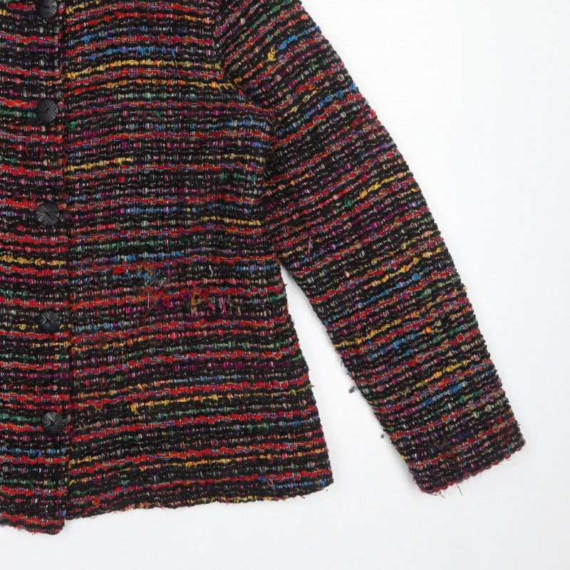 Coldwater Creek Women Multicoloured UK 12 Tweed Button Jacket
