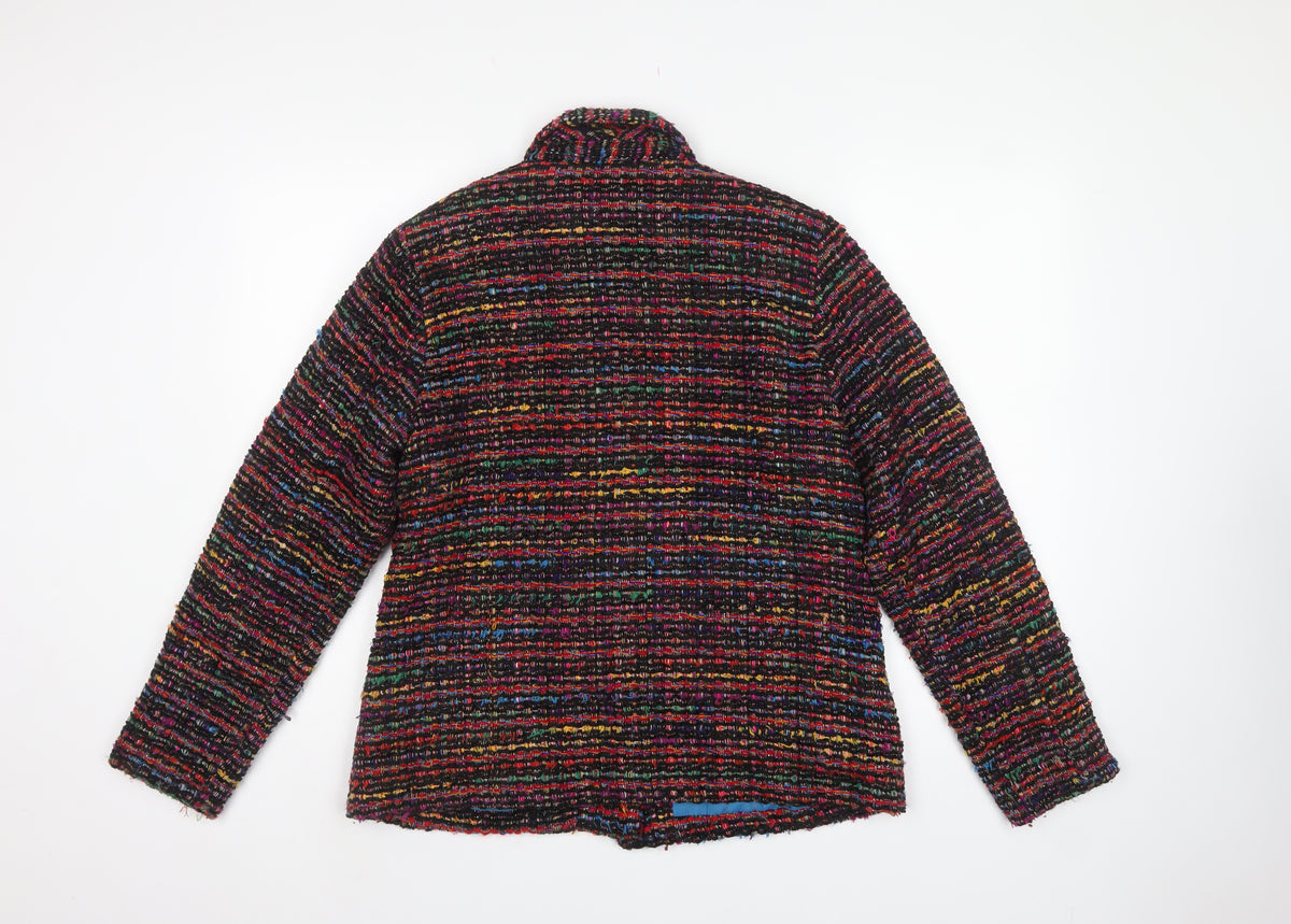 Coldwater Creek Women Multicoloured UK 12 Tweed Button Jacket