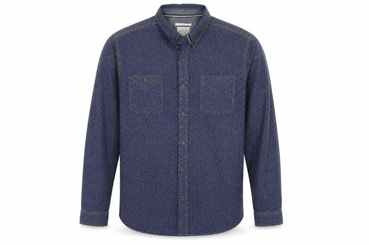 Lamberto Classics Men Blue L Paisley Cotton Classic Fit Shirt