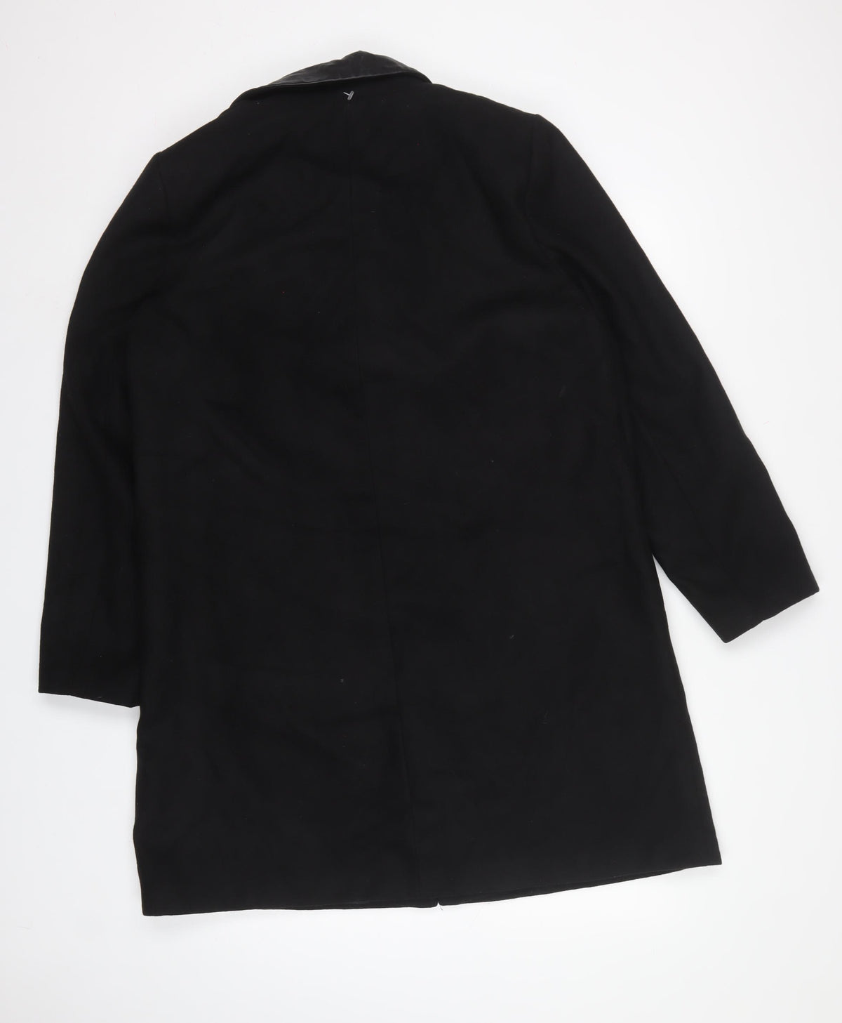 Miss Selfridge Women Black UK 16 Long Collared Overcoat