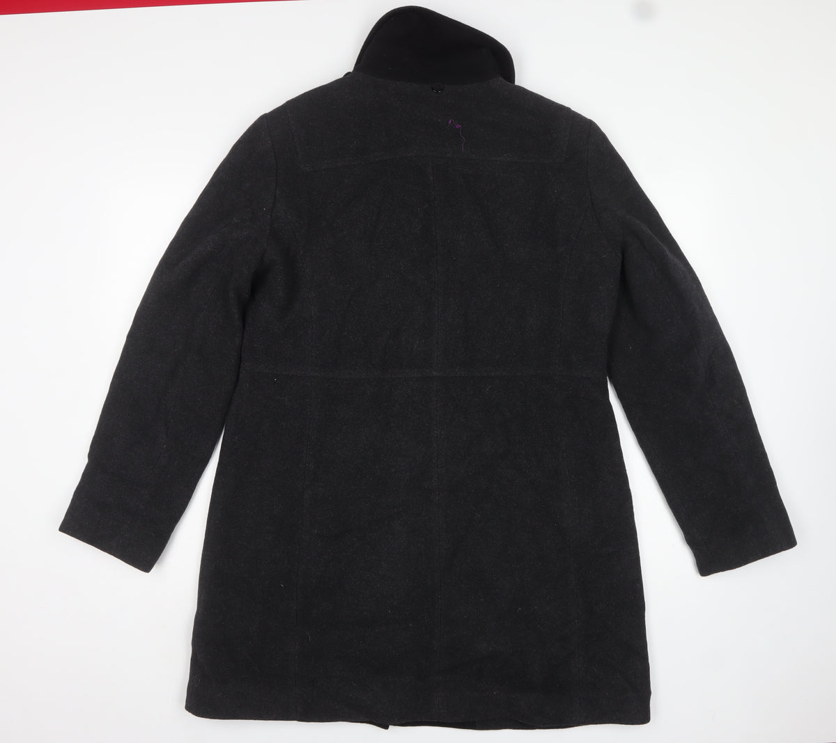 Nautica Women’s Black XL Wool Blend Toggle Mid-Length Overcoat