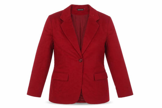 Voirenom Women’s Red UK 14 Single-Breasted Lined Blazer Jacket