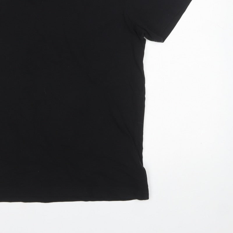 Puma Men’s Black Logo Short Sleeve Polo Shirt Size L