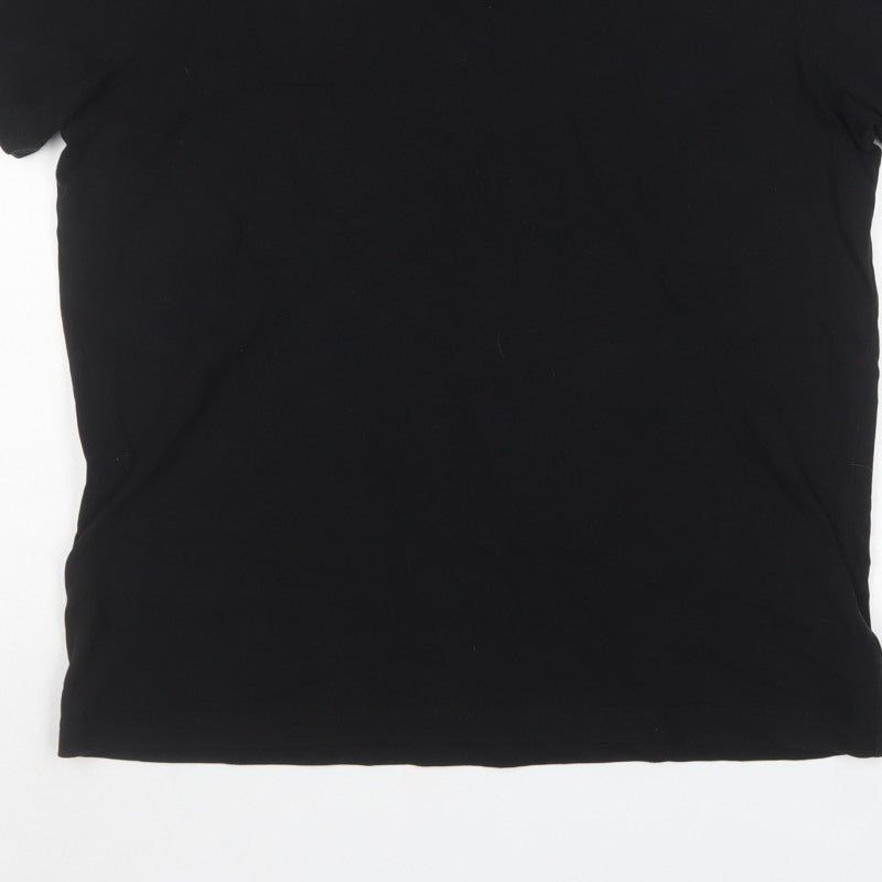 Puma Men’s Black Logo Short Sleeve Polo Shirt Size L