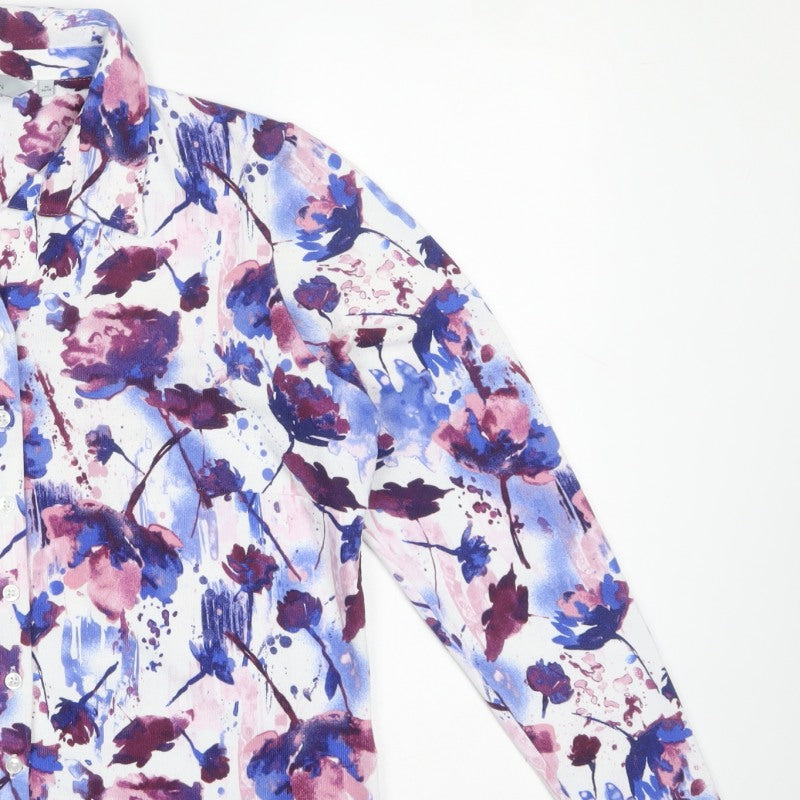 Honor Millburn Women’s Multicoloured Floral Button-Up Blouse UK 14