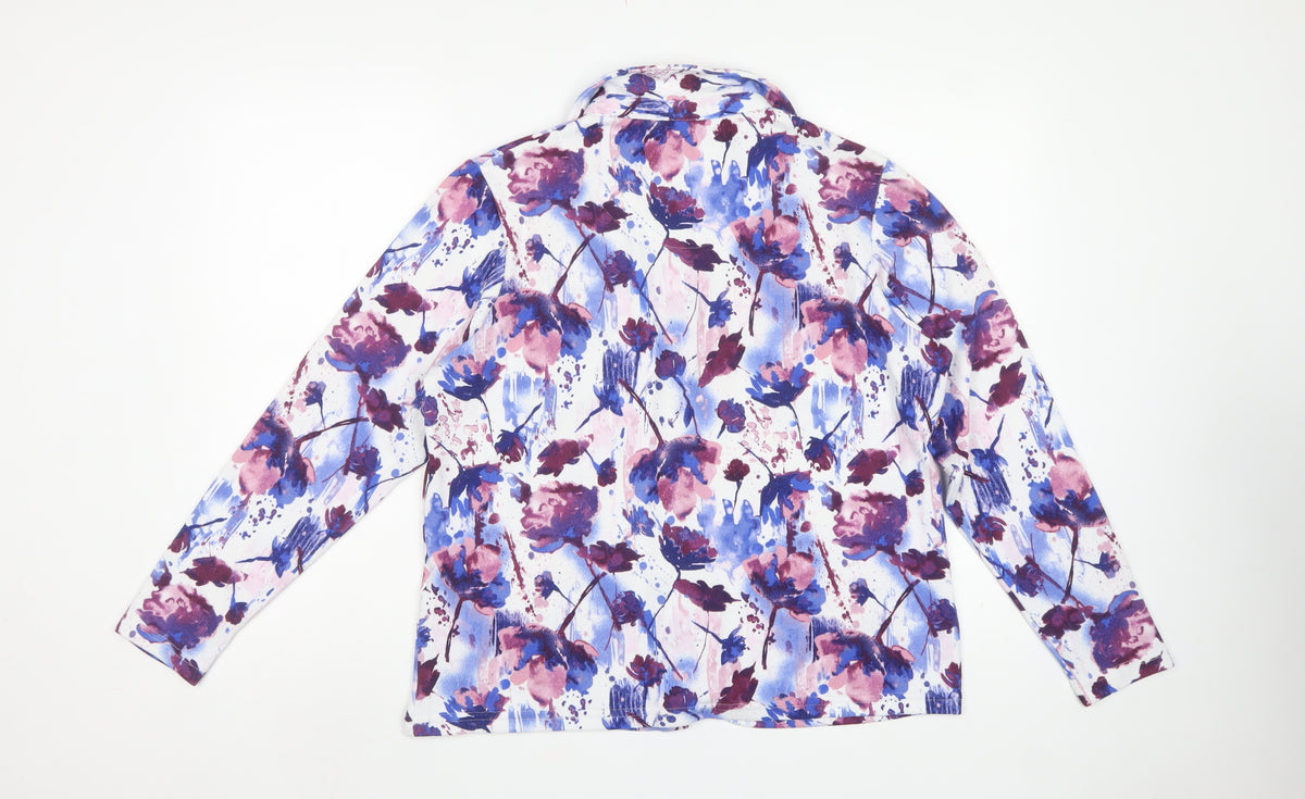 Honor Millburn Women’s Multicoloured Floral Button-Up Blouse UK 14