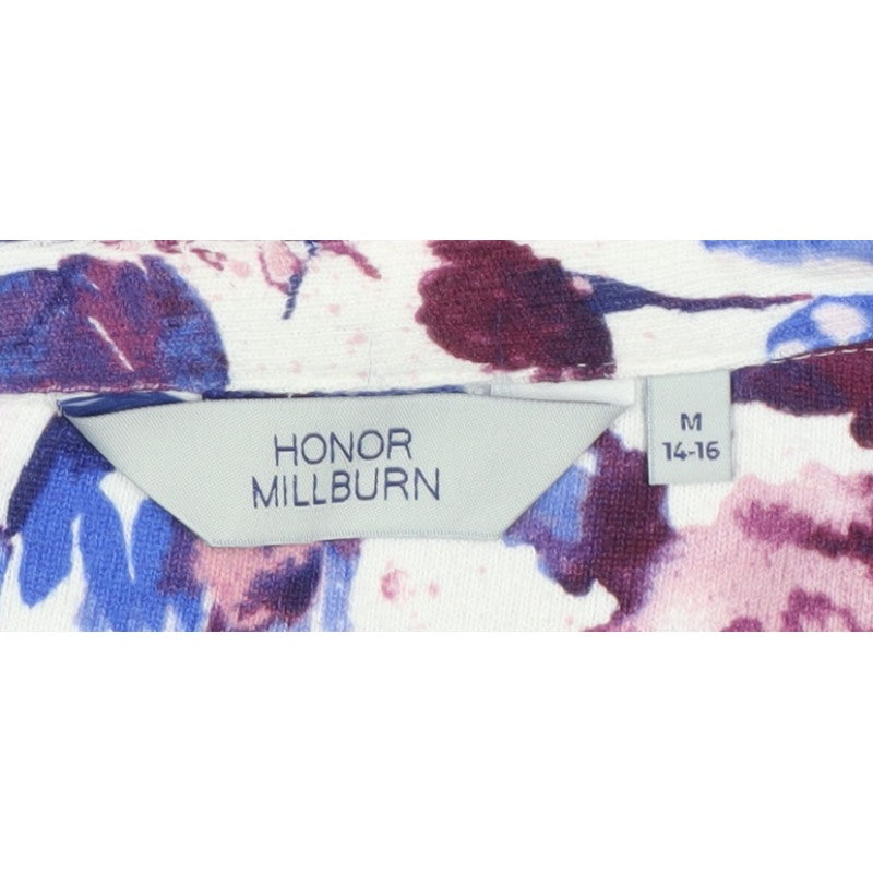 Honor Millburn Women’s Multicoloured Floral Button-Up Blouse UK 14