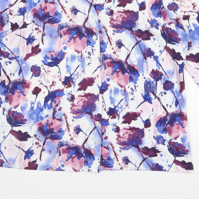 Honor Millburn Women’s Multicoloured Floral Button-Up Blouse UK 14