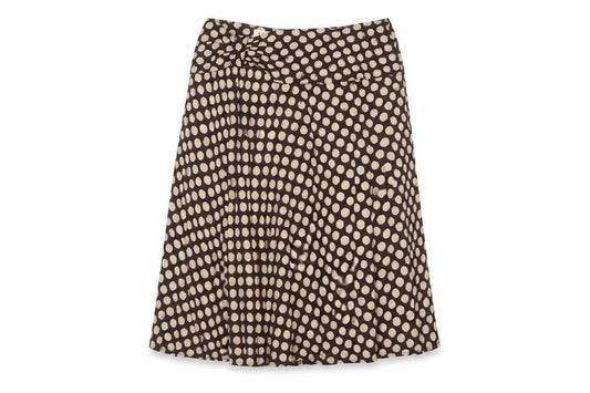 Kaliko Women’s Brown Polka Dot A-Line Knee Length Skirt UK 14