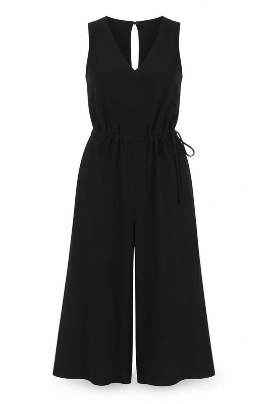 Sweaty Betty Women Black S Sleeveless Wide-Leg Modal Jumpsuit