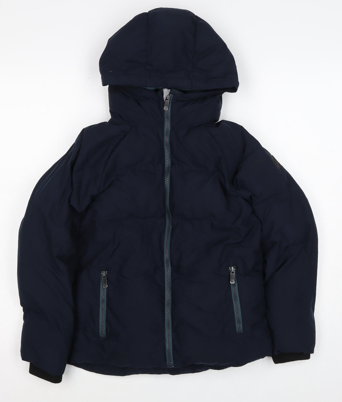 Next Boys Blue 7 Years Hooded Padded Puffer Jacket Full Zip