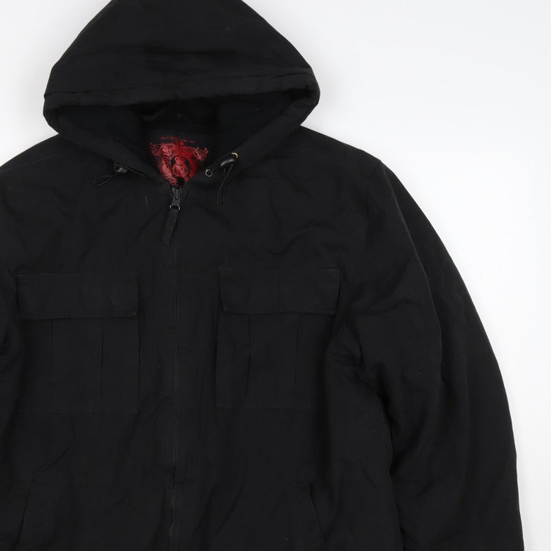 Cherokee Men’s Black M Hooded Full Zip Lined Jacket