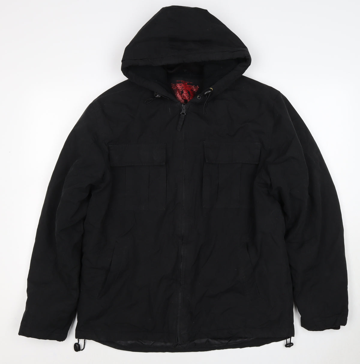 Cherokee Men’s Black M Hooded Full Zip Lined Jacket