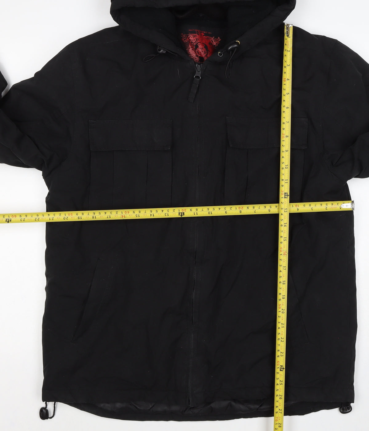 Cherokee Men’s Black M Hooded Full Zip Lined Jacket