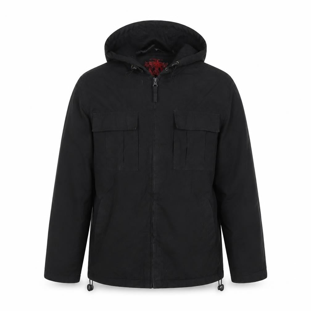 Cherokee Men’s Black M Hooded Full Zip Lined Jacket